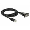 Adapterkabel USB Typ-A Stecker > 1 x Seriell RS-232 DB9 Stecker 3 m Delock