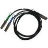 NVIDIA - Fibre Channel-Kabel - QSFP56 (M) zu QSFP56 (M) - 1 m - Hybrid