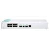 QNAP QSW-308-1C - Switch - unmanaged - 2 x 10 Gigabit SFP+ + 1 x C 10 G-Bit SFP+ + 8 x 10 / 100 / 1000 - Desktop
