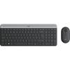 Logitech Slim Wireless Combo MK470 - Tastatur-und-Maus-Set - kabellos - 2.4 GHz - Französisch - Graphite