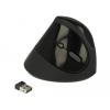 MAUS ergonomisch vertikal optisch 5-Tasten 2,4 GHz wireless Rechtshänder USB-A Delock schwarz