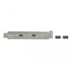 Delock Slot bracket - USB-Konsole - 20-poliger USB 3.1 Header (M) zu 24 pin USB-C (W) - 20 V - 3 A - 50 cm - Schwarz