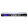 QNAP QGD-1600P - Switch - Smart - 4 x 10 / 100 / 1000 (PoE++) + 10 x 10 / 100 / 1000 (PoE+) + 2 x Kombinations-Gigabit-SFP (PoE+) - an Rack montierbar - PoE++ (370 W)