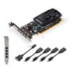 NVIDIA Quadro P1000 - Grafikkarten - Quadro P1000 - 4 GB GDDR5 - PCIe 3.0 x16 Low-Profile - 4 x Mini DisplayPort - Adapter im Lieferumfang enthalten