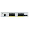 Cisco CAT1000L 18Port fixed managed L2 Switch: - 16x10 / 100 / 1000 Base-T (RJ45), PoE+ with 120W PoE budget, - 2x1GE SFP uplink Ports, internal PWR-ADPT-150W=, - 36Gbps switching Bandwidth, WebUI, USB-A, USB mini-B, - fanless, external Bluetooth dongle