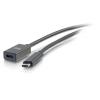C2G 1ft USB-C to C 3.1 (Gen 2) Male to Female Extension Cable (10Gbps) - USB-Verlängerungskabel - 24 pin USB-C (M) zu 24 pin USB-C (W) - USB 3.1 Gen 2 / Thunderbolt 3 - 3 A - 30 cm - geformt - Schwarz
