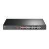 TP-Link TL-SL1226P - Switch - unmanaged - 24 x 10 / 100 (PoE+) + 2 x 10 / 100 / 1000 + 2 x Kombi-Gigabit-SFP - Desktop, an Rack montierbar - PoE+ (250 W)