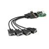 4Port PCIe RS232 Serial DB9 Adapter Card