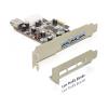 Delock PCI Express Card > 3 x extern + 1 x intern USB 3.0 - USB-Adapter - PCIe Low-Profile - USB, USB 2.0, USB 3.0 - 4 Anschlüsse