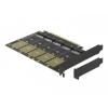 Delock PCI Express x16 Karte zu 5 x intern M.2 Key B / SATA