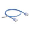 Delock RJ45 Netzwerkkabel Cat.6 UTP Ultra Slim 0,5 m blau mit kurzen Steckern