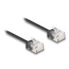 Delock RJ45 Netzwerkkabel Cat.6 UTP Ultra Slim 1 m schwarz mit kurzen Steckern