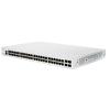 Cisco CBS350-48T-4X managed stackable Layer3 Switch: - 48x10 / 100 / 1000 Base-T (RJ45) + 4x10GE SFP+ Uplink Ports, - Switching Capacity:176Gbps, incl. rack-&wallmount Kit, - max.Stack:4Stk / 192Ports / 10Gbps, kein PoE,