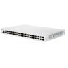 Cisco CBS350-48T-4G managed Layer3 Switch: - 48x10 / 100 / 1000 Base-T (RJ45) + 4xGE SFP Uplink Ports, - Switching Capacity:104Gbps, incl. rack-&wallmount Kit, - kein stacking, kein PoE,