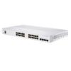 Cisco CBS350-24T-4G managed Layer3 Switch: - 24x10 / 100 / 1000 Base-T (RJ45) + 4xGE SFP Uplink Ports, - Switching Capacity:56Gbps, incl. rack-&wallmount Kit, - kein stacking, kein PoE,