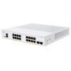 Cisco Business 250 Series CBS250-16P-2G - Switch - L3 - Smart - 16 x 10 / 100 / 1000 (PoE+) + 2 x Gigabit SFP - an Rack montierbar - PoE+ (120 W)