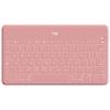Logitech Keys-To-Go - Tastatur - Bluetooth - AZERTY - Französisch - Blush Pink - für Apple iPad / iPhone / TV