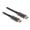 Delock - High Speed - HDMI-Kabel - HDMI männlich zu HDMI männlich - 50 m - Hybrid Kupfer / Kohlefaser - Schwarz - Active Optical Cable (AOC), unterstützt 8K 60 Hz (7680 x 4320), Metallarmierung