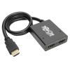 Eaton Tripp Lite series 2-Port HDMI Splitter - UHD 4K, International AC Adapter - Video- / Audio-Splitter - 2 x HDMI - Desktop