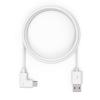 Compulocks 6ft 2.0 USB-A to 90-Degree USB-C Charging Cable Right Angle - USB-Kabel - USB (M) gerade zu 24 pin USB-C (M) nach rechts abgewinkelt - 1.83 m - weiß - für Compulocks Space Galaxy Tab A 8.4", Space Galaxy Tab S6, Space Kiosk, Space Rise