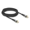 Delock - USB-Kabel - 24 pin USB-C (M) zu 24 pin USB-C (M) - USB 2.0 - 5 A - 3 m - unterstützt Power Delivery 3.0, Schnellladen bis 100 W - Schwarz