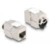 Delock Keystone Modul RJ45 Buchse zu LSA Cat.6A STP mit Verschlussclip und kabelbinderfrei