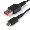 StarTech.com 3ft (1m) Secure Charging Cable, USB-A to USB-C Data Blocker Charge-Only Cable, No-Data Power-Only Charger Cable for Phone / Tablet, Data Blocking USB Protector Adapter Cable - 5V at 2.4A (12W max) (USBSCHAC1M) - USB-Kabel - USB (nur Strom)