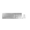 CHERRY DW 9100 SLIM - Tastatur-und-Maus-Set - kabellos - 2.4 GHz, Bluetooth 4.2 - QWERTZ - Deutsch - Weiß / Silber