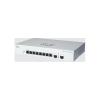 Cisco CBS220-8T-E-2G managed Layer2 Switch: - 8x10 / 100 / 1000 Base-T (RJ45) + 2x1GE SFP Uplink Ports, - Switching Capacity:20Gbps, incl. rack-&wallmount Kit, - kein stacking, kein PoE, lüfterlos
