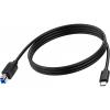 VISION Professional installationstaugliches Kabel USB-C zu USB-B - 30 JAHRE GARANTIE - Bandbreite 5 Gbit / s - unterstützt 3-A-Ladestrom - USB-C 3.1 (M) zu USB-B 3.0 (M) - Außendurchmesser 4,0 mm - 22 + 30 AWG 2 m - Schwarz