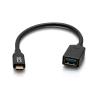 C2G USB-C Male to USB-A Female SuperSpeed USB 5Gbps Adapter Converter - USB-Kabel - USB Typ A (W) zu 24 pin USB-C (M) - USB 3.2 Gen 1 - 30 V - 15 cm - geformt - Schwarz