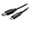 C2G 6in USB-C to USB-A SuperSpeed USB 5Gbps Cable M / M - USB-Kabel - USB Typ A (M) zu 24 pin USB-C (M) - USB 3.2 Gen 1 - 30 V - 3 A - 15 cm - geformt - Schwarz