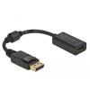 Delock Adapter DisplayPort 1.1 Stecker zu HDMI Buchse Passiv schwarz