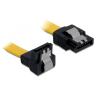 Delock - SATA-Kabel - Serial ATA 150 / 300 / 600 - SATA (M) gewinkelt zu SATA (M) gerade - 30 cm - Daumenklemmen - Gelb