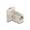 Delock D-Typ RJ45 Einbaubuchse / Kupplung Cat.6A STP Metall