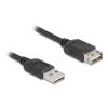 Delock - USB-Verlängerungskabel - USB (M) umkehrbar zu USB (W) umkehrbar - USB 2.0 - 2 m - easy USB - Schwarz