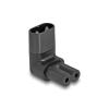 Delock Netzadapter IEC 60320 - C8 auf C7, Stecker / Buchse, 2,5 A, 90 grad gewinkelt