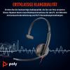 Poly Blackwire 3210 - Blackwire 3200 Series - Headset - On-Ear - kabelgebunden - USB-C - Schwarz - UC-zertifiziert, Zertifiziert für Skype für Unternehmen, Cisco Jabber Certified, Avaya Certified - Replaces Poly SKU 209748-22