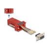 Delock - Serieller Adapter - DB-9 (W) schraubbar zu RJ-45 (8-polig) (W) - einzeln zuweisbare serielle Schnittstelle - Rot