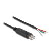 Delock Adapterkabel USB 2.0 Typ-A zu seriell RS-485 3 x offene Kabelenden 0,5 m