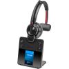 Poly Savi 8410 Office - Savi 8400 series - Headset - On-Ear - DECT / Bluetooth - kabellos - Schwarz - Zertifiziert für Microsoft Teams