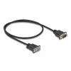 Delock Seriell Kabel RS-232 D-Sub9 Stecker zu Buchse mit schmalem Steckergehäuse 0,5 m