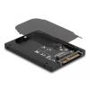 Delock - Schnittstellenadapter - 7 mm hoch, Konverter, SFF-8639 auf M.2 Key M - M.2 NVMe Card / PCIe 3.0 (NVMe) - U.2 - Schwarz
