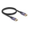 Delock DisplayPort Kabel 8K 60 Hz 1 m flieder Metall