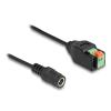 Delock - Netzteil - 2-polige Klemmleiste zu Gleichstromstecker 5,5 x 2,1 mm (W) - 15 cm - Schwarz