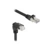 Delock GigE Kamera Kabel RJ45 Stecker 90 grad gewinkelt mit Schrauben zu RJ45 Stecker Cat.6 S / FTP 5 m schwarz