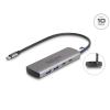 Delock USB 10 Gbps 2 Port USB Typ-A + 2 Port USB-C Hub mit USB-C Anschluss und zusätzlicher Strombuchse