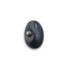 Kensington Pro Fit Ergo TB550 Trackball - Vertikale Maus - ergonomisch - optisch - 9 Tasten - kabellos - Bluetooth, 2.4 GHz - kabelloser Empfänger (USB) - Schwarz, Blau-Grau - retail - Farbbox