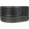 Logitech Ergo Series - Tastatur - kabellos - 2.4 GHz, Bluetooth LE - QWERTY - US International - Graphite