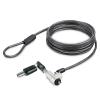 StarTech.com Laptop cable lock 6Ft Compatible With Noble Wedge, Laptop Cable Lock, 6Ft (2m), Anti-Theft Keyed Lock, Security Cable Lock For Dell XPS / Latitude, Cut-Resistant Steel Cable Lock For Laptop (NBLWK-LAPTOP-LOCK) - Sicherheitskabelschloss - S